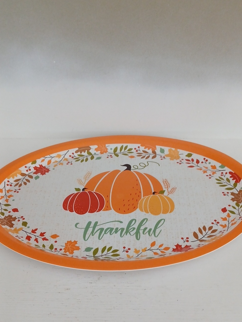 Thankful Pumpkin Serving Platter